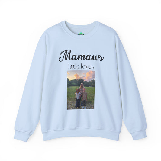 Mamaw Sweatshirt - "Mamaw's Little Loves" Personalized Photo Grandma Gift
