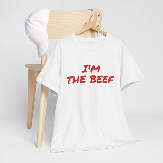 I'm the Beef Unisex Heavy Cotton Tee, Funny Casual T-Shirt for Meat Lovers, BBQ Parties, Gift for Foodies, Summer Wardrobe Must-Have