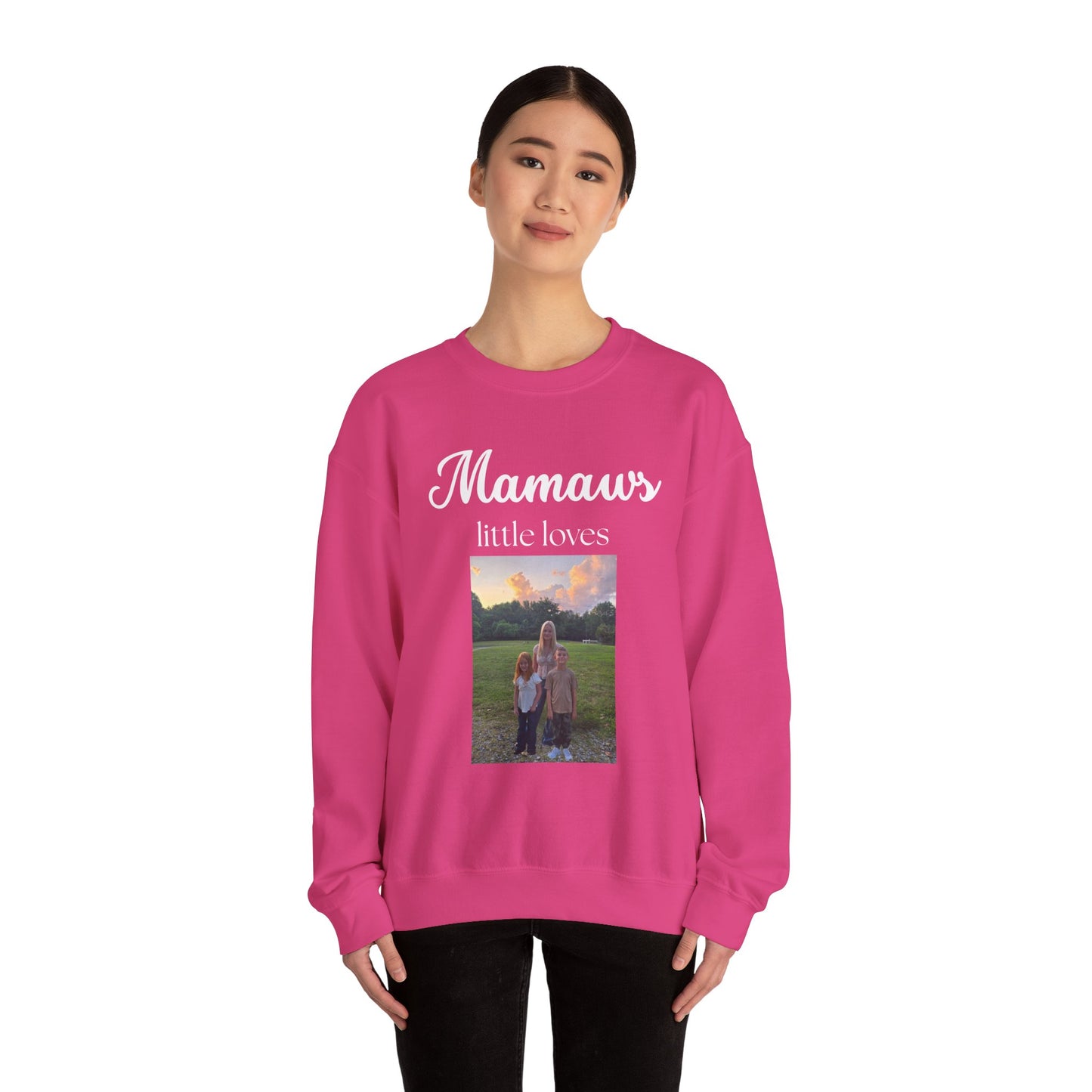 Mamaw Sweatshirt - "Mamaw's Little Loves" Personalized Photo Grandma Gift