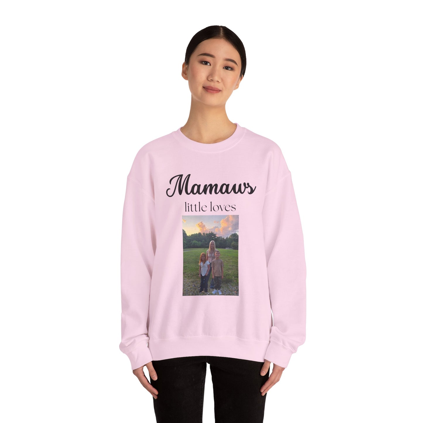 Mamaw Sweatshirt - "Mamaw's Little Loves" Personalized Photo Grandma Gift