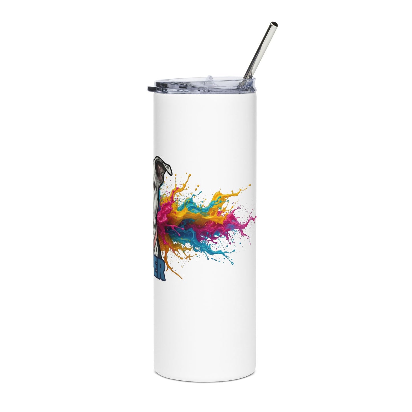 Pit Bull Pet Tumbler – Personalized "Pepper" Stainless Steel 20oz Travel Cup