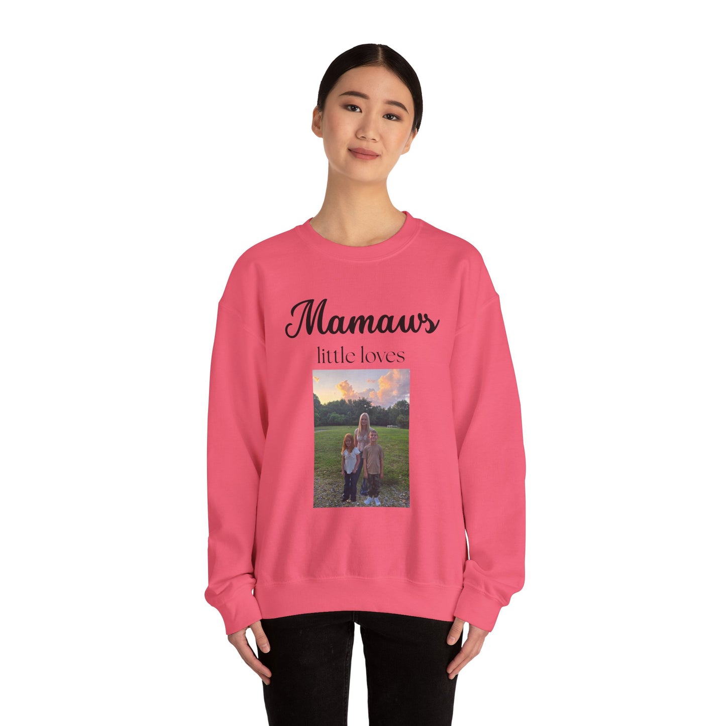 Mamaw Sweatshirt - "Mamaw's Little Loves" Personalized Photo Grandma Gift