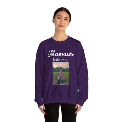 Mamaw Sweatshirt - "Mamaw's Little Loves" Personalized Photo Grandma Gift