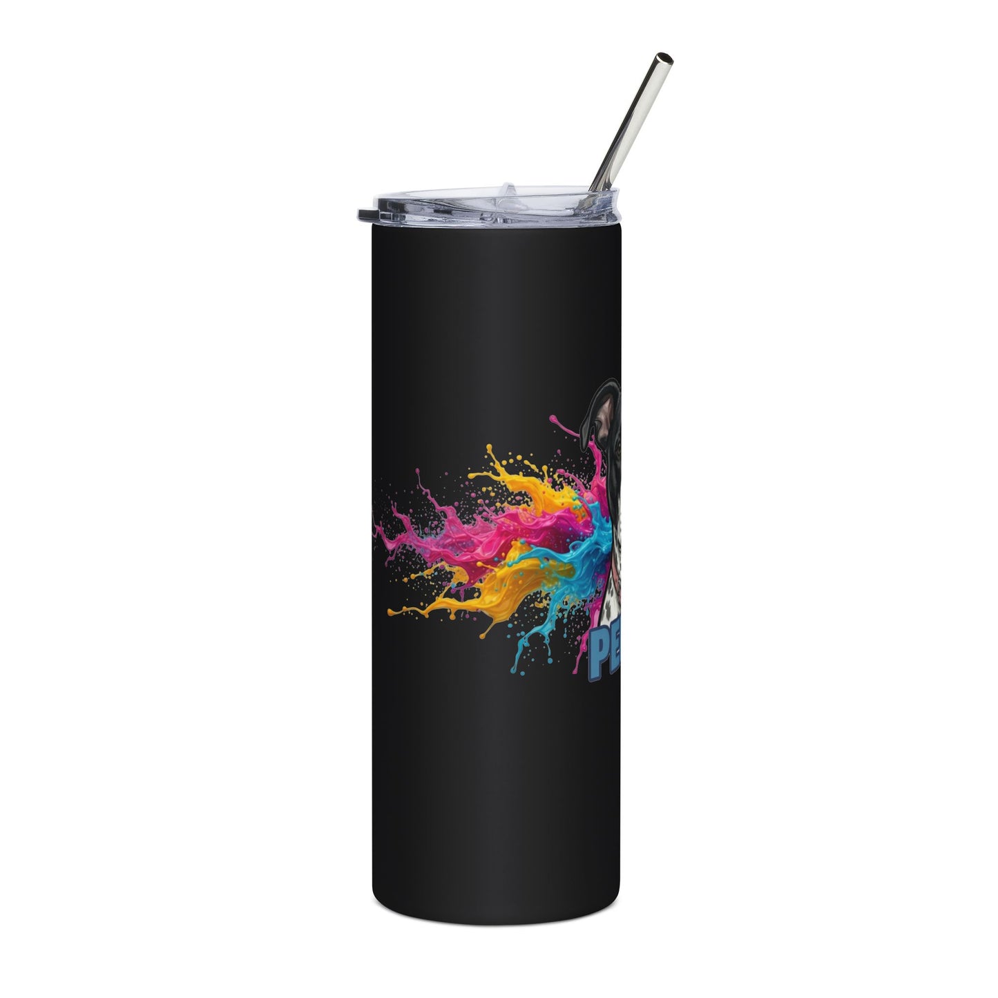 Pit Bull Pet Tumbler – Personalized "Pepper" Stainless Steel 20oz Travel Cup